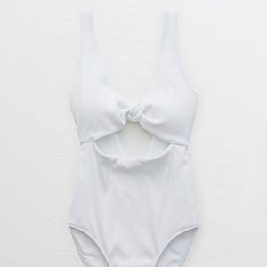 Aerie Ribbed Knot One Piece Swimsuit